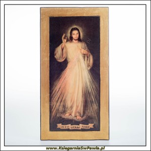 Ikona Jezus Miłosierny - prostokątna. Mini