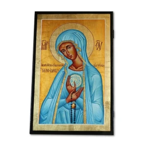 Ikona Matka Boża Fatimska. Ikona Pisana. Certyfikat. Grawer gratis