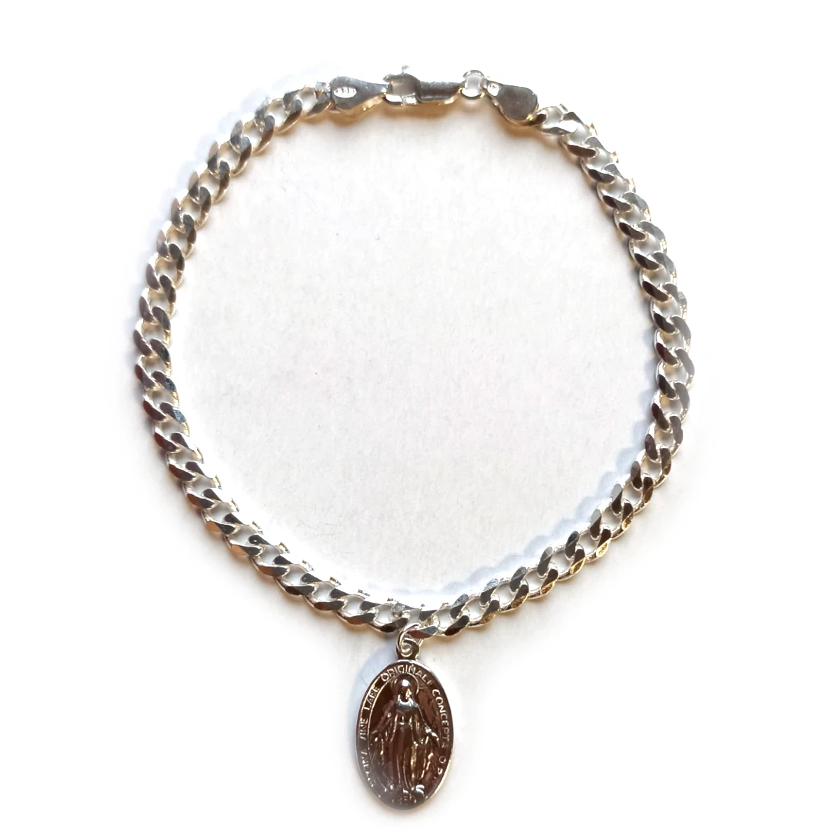 Bransoletka zawierzenia. Z Cudownym Medalikiem. Srebro. 10,7g