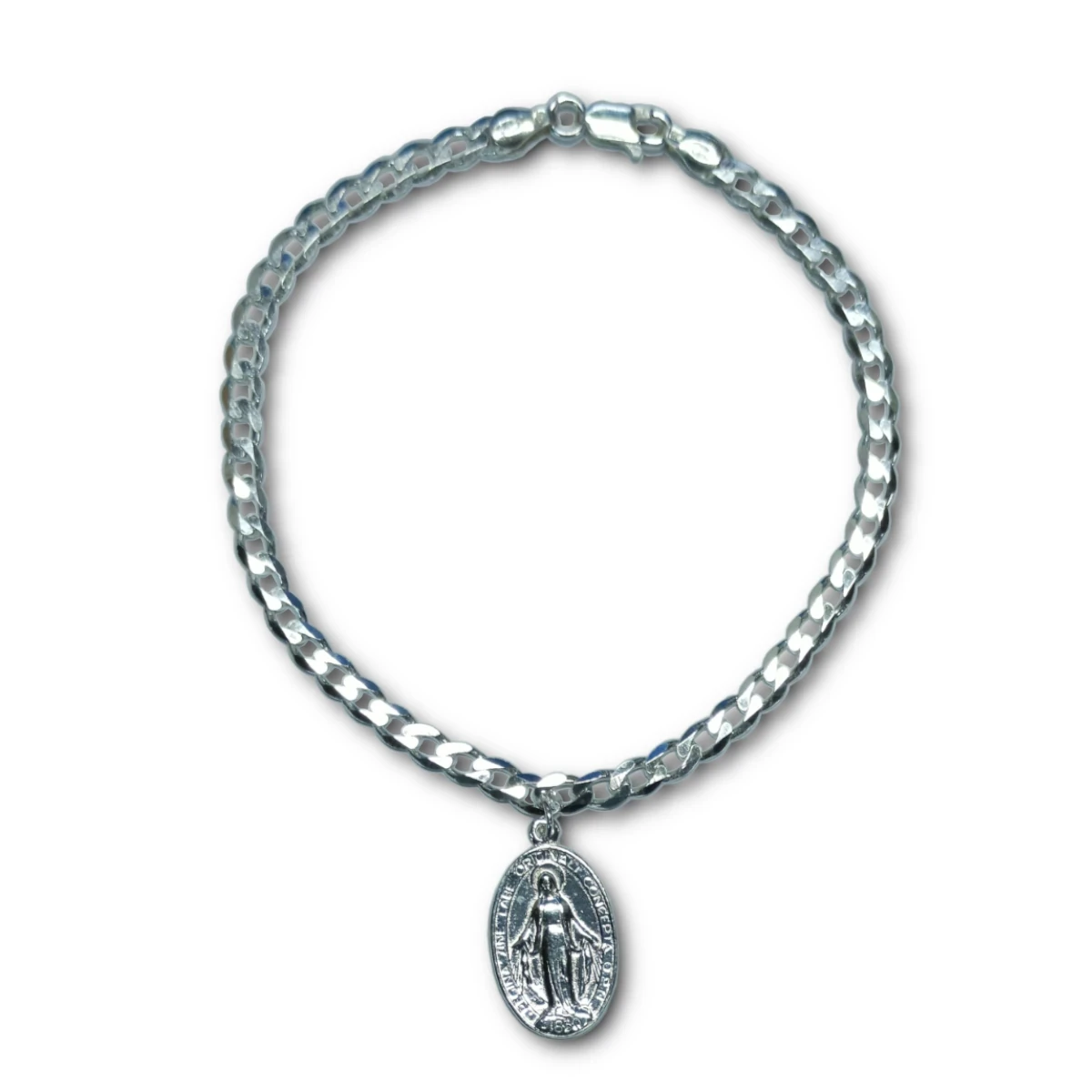 Bransoletka zawierzenia Srebrna Z Cudownym Medalikiem