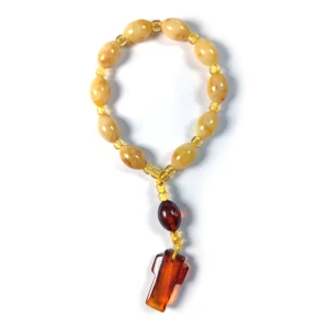 Różaniec bursztynowy. Dziesiątka na sznurku