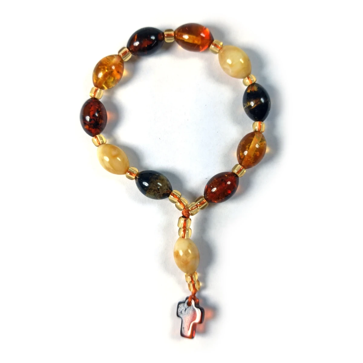 Różaniec bursztynowy. Dziesiątka na sznurku