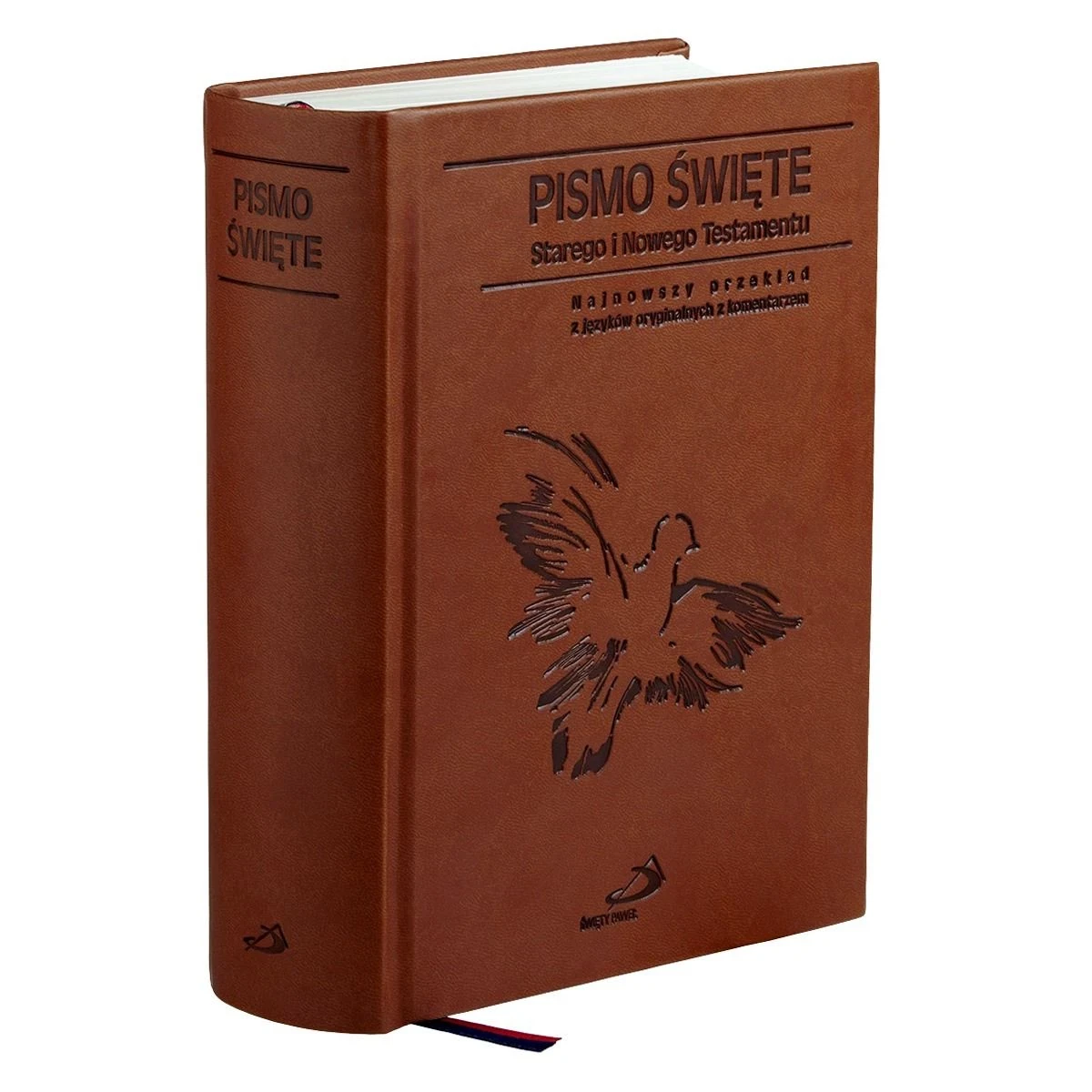 Pismo Święte Starego i Nowego Testamentu z komentarzem. Oprawa Brązowa.