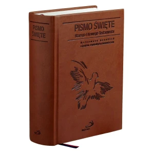 Pismo Święte Starego i Nowego Testamentu. oprawa Brązowa. Paginacja.