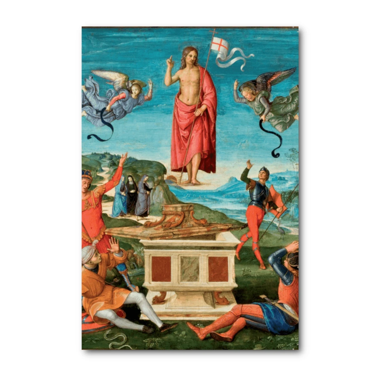 Karnet, kartka Wielkanocna, Zmartwychwstanie Chrystusa - Rafael