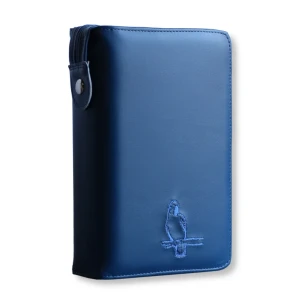 Etui na Pismo Święte dla młodych niebieskie z haftem  