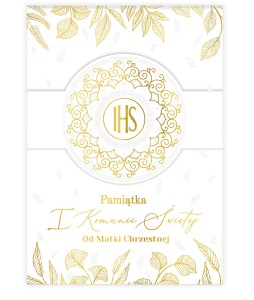 Pamiątka pierwszej komunii świętej od Matki Chrzestnej format a5 wzór 4