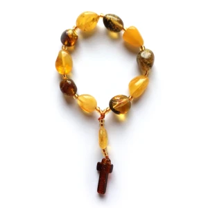 Różaniec bursztynowy. Dziesiątka na sznurku