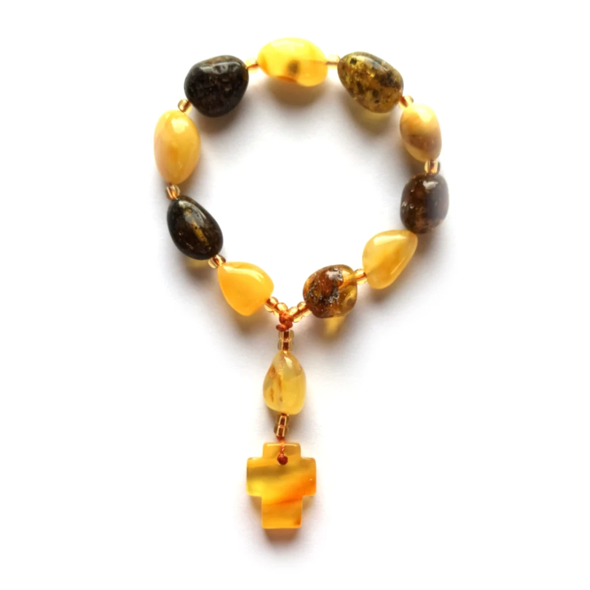 Różaniec bursztynowy. Dziesiątka na sznurku