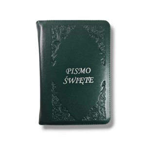 Biblia Tysiąclecia -format oazowy -  oprawa skóra zielona, paginowana