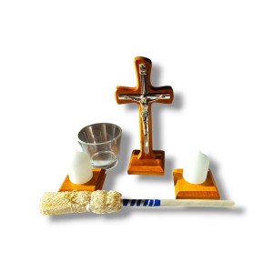 Komplet kolędowy - drewniany. Jasny miodowy. 18cm  