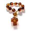 Różaniec bursztynowy. Dziesiątka na sznurku. Duże paciorki.