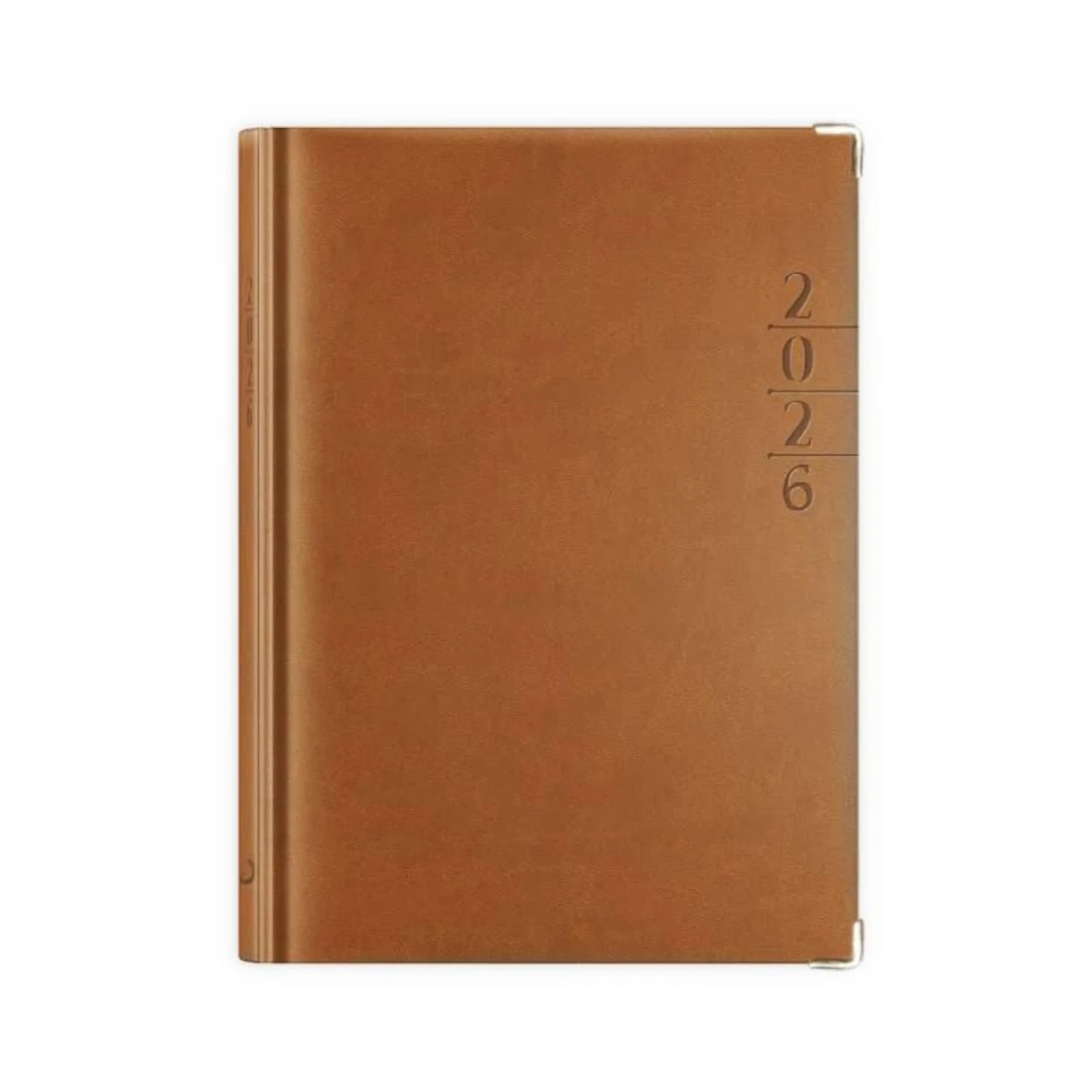 Terminarz Lux brązowy złocony A5. 2026r.