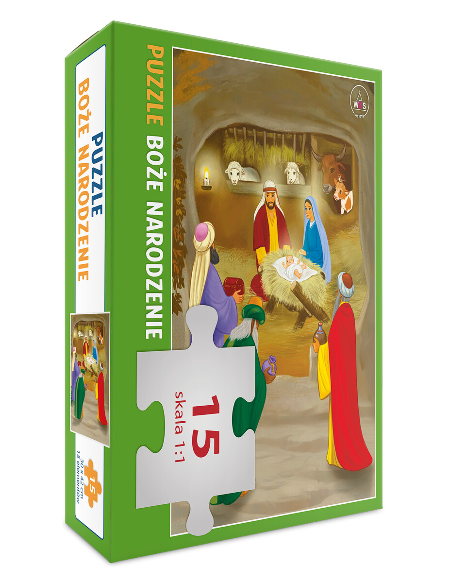 Puzzle Boże Narodzenie. 15 elementów.