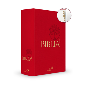 Biblia Plus - oprawa twarda paginowana- czerwone płótno