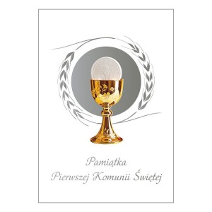Chleb Życia . Życzenia na Komunię wz.4 karnet z kopertą    