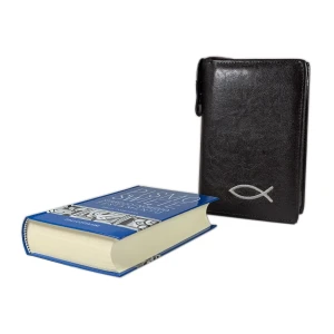 Biblia tysiąclecia, format oazowy w Etui brązowym z haftem.