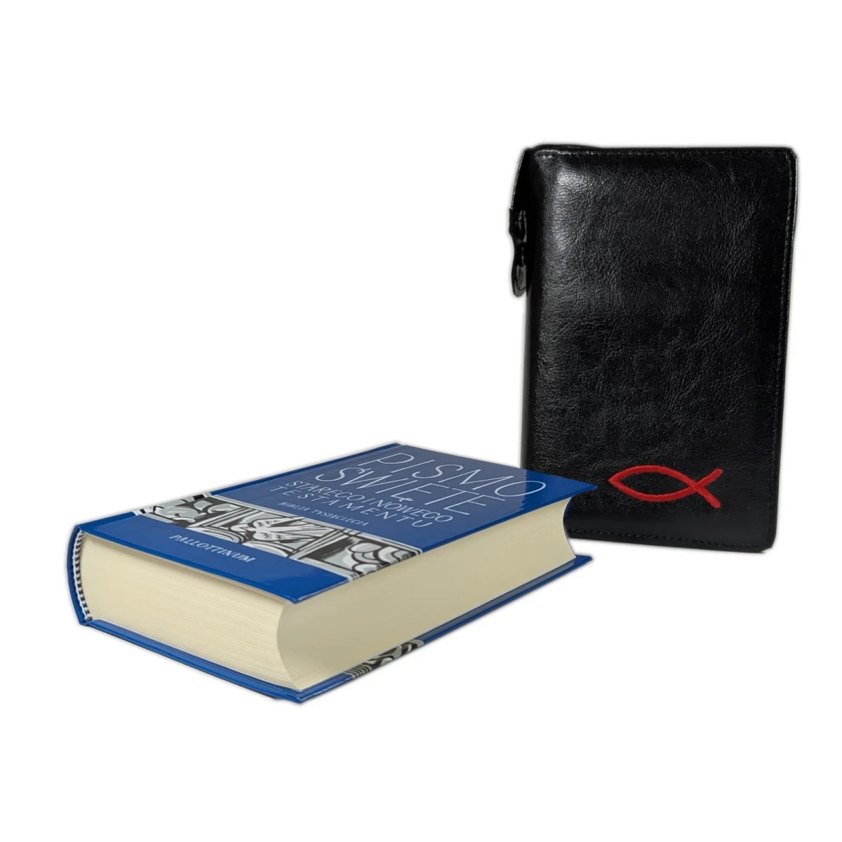 Biblia tysiąclecia, format oazowy w Etui czarnym z haftem.