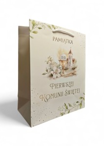 Torebka prezentowa. Pierwsza Komunia Świętej - IHS kapliczka