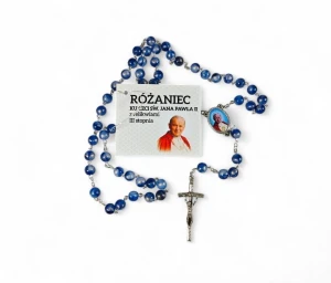 Różaniec z relikwią  Św Jana Pawła II