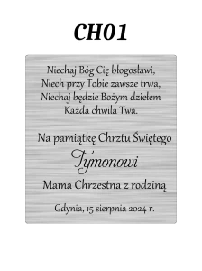 Grawer na płytce wklejany do naszych produktów.