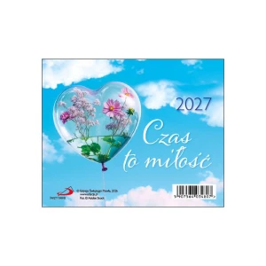 Kalendarz 2027 na biurko - Czas to miłość
