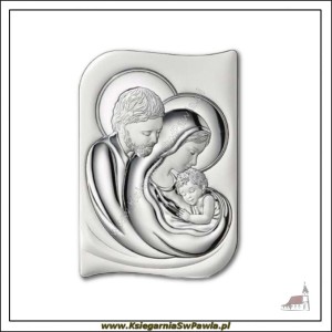 Srebrny Obrazek św. Rodzina  -  mała. Grawer