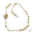 Bransoletka, różaniec ze złota