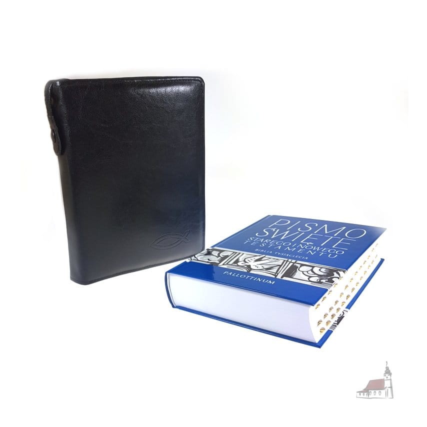 Pismo Święte, Biblia Tysiąclecia z Paginatorami w czarnym Etui. Duże