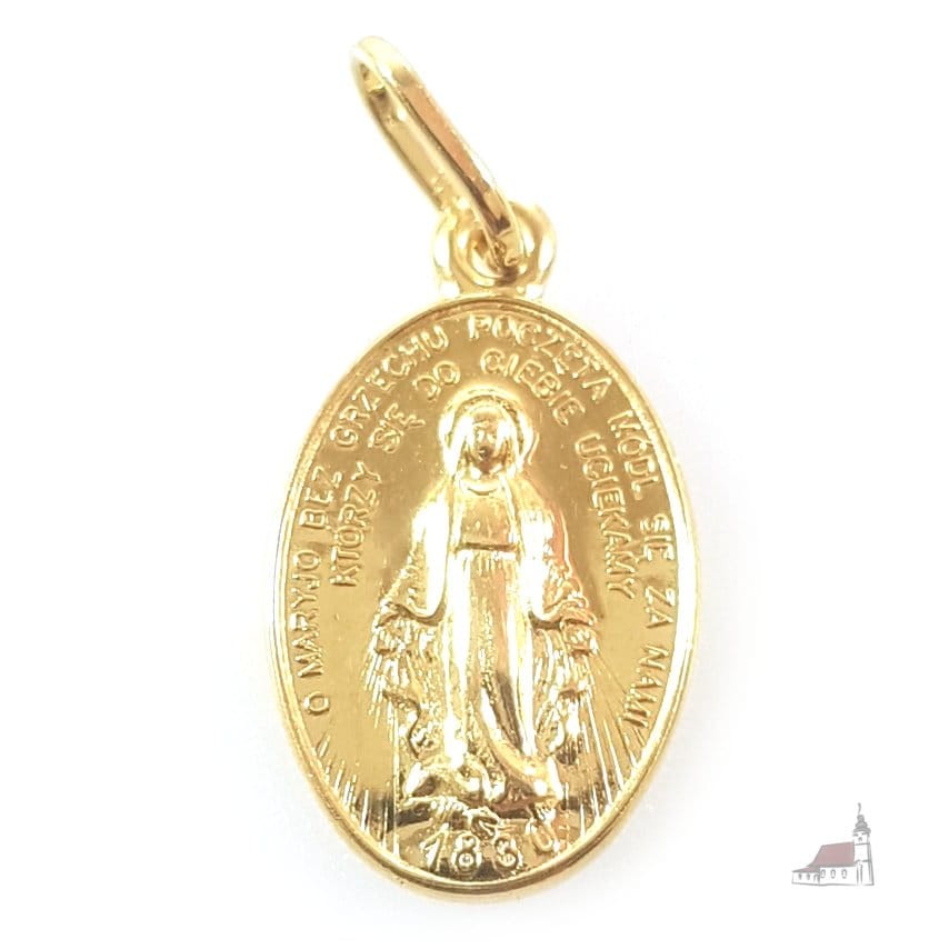 Cudowny medalik złoty. Złoto próby 585