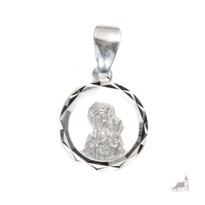 Medalik Srebrny Matka Boska Częstochowska. 