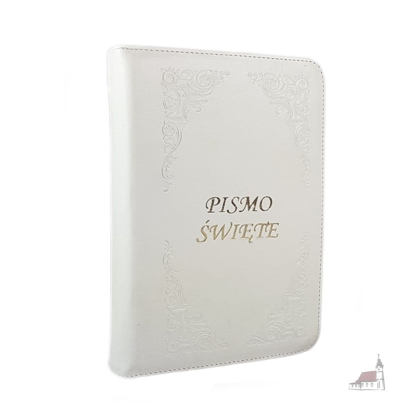 Biblia Tysiąclecia - format oazowy - oprawa skóra ecru - paginowana