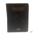 Pismo Święte, paginatory, oprawa czarna skórzana zapinana na zamek