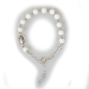 Różaniec bransoletka, dziesiątka. Agat. 