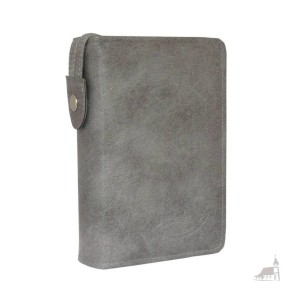 Etui na Pismo Święte Biblia Tysiąclecia Oazowa. Szare zapinane na zamek.