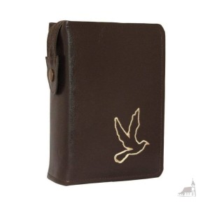 Etui na Pismo Święte Edycja Św. Pawła małe, brązowe z haftem
