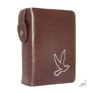 Etui na Pismo Święte Edycja Św. Pawła małe, kasztanowe z haftem