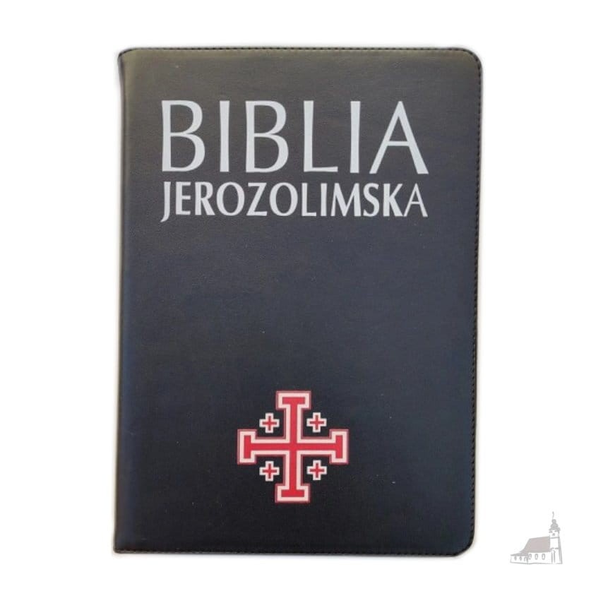 Biblia Jerozolimska z paginatorami. Oprawa skórzana z kolorowym nadrukiem. Wydawnictwo Pallottinum