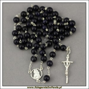 Różaniec srebrny, Noc Kairu, kamień naturalny