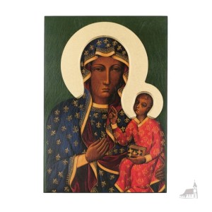 Ikona Matka Boska Częstochowska z Nimbem. Średnia