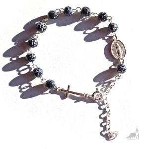 Różaniec bransoletka, dziesiątka. Agat wzorzysty