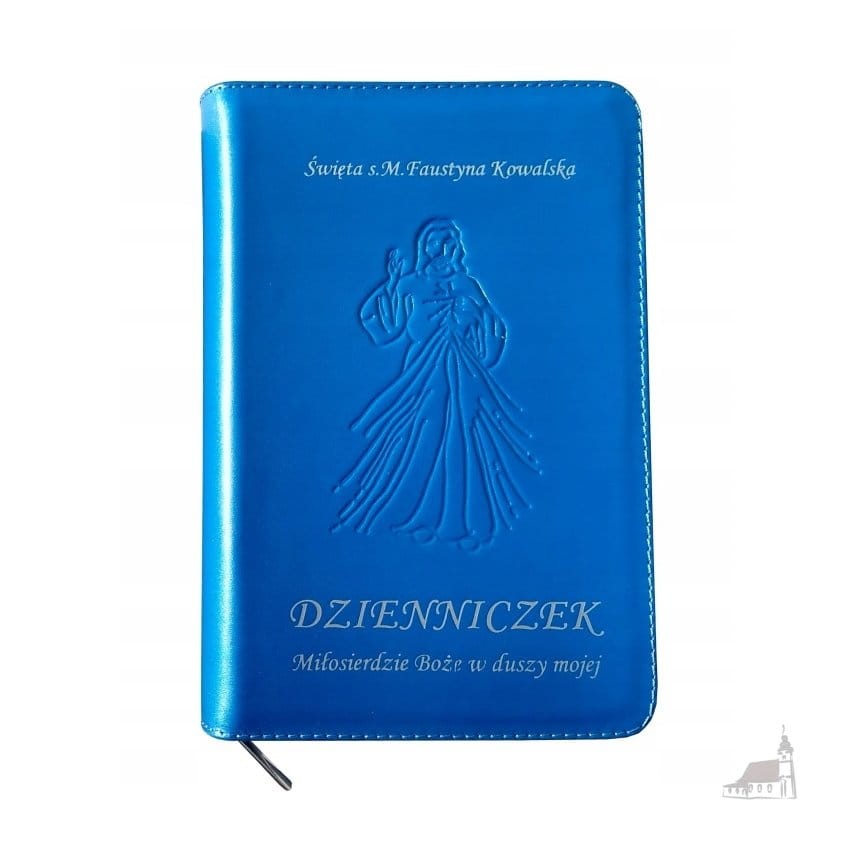 Dzienniczek. Miłosierdzie Boże w duszy mojej. Oprawa skóra. Niebieska