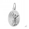 Cudowny Medalik. Srebrny. Matka Boska Niepokalana. Rewers z Św. Michałem Archaniołem