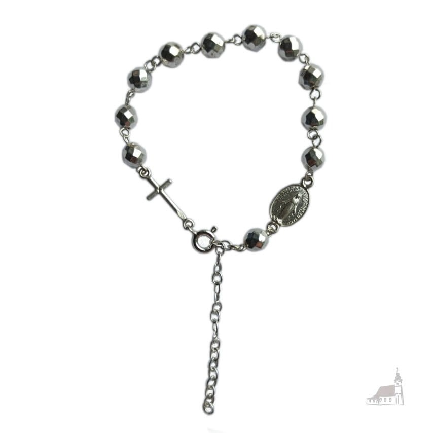 Różaniec bransoletka, dziesiątka. Hematyt