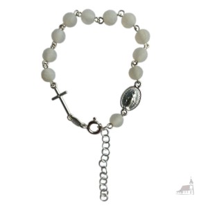 Różaniec bransoletka, dziesiątka. Agat. 