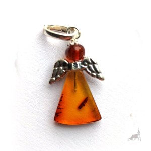 Zawieszka Aniołek z bursztynu. 