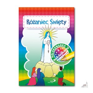 Różaniec Święty. Kolorowanka z naklejkami.
