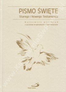 Pismo Święte Stary i Nowy Testament. Duży format. Oprawa Twarda, Biała.