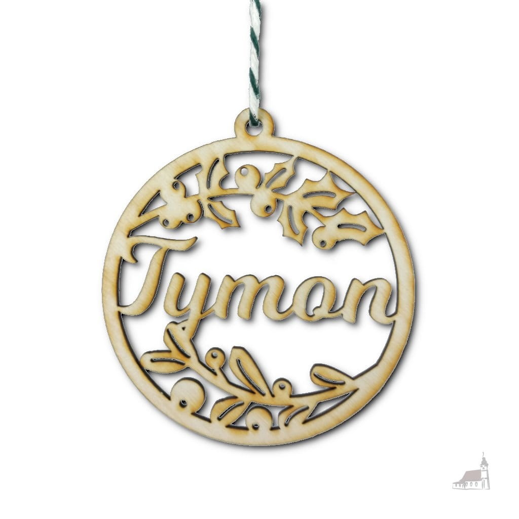 Bombka choinkowa z Imieniem. Ozdoba choinkowa 2D. Wzór 2