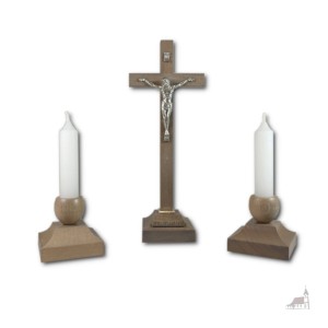 Zestaw kolędowy - drewniany. Szary.  23cm 